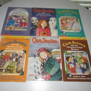 David A Adler CAM JANSEN Set of 6 Mystery books~Babe Ruth Baseball +more!